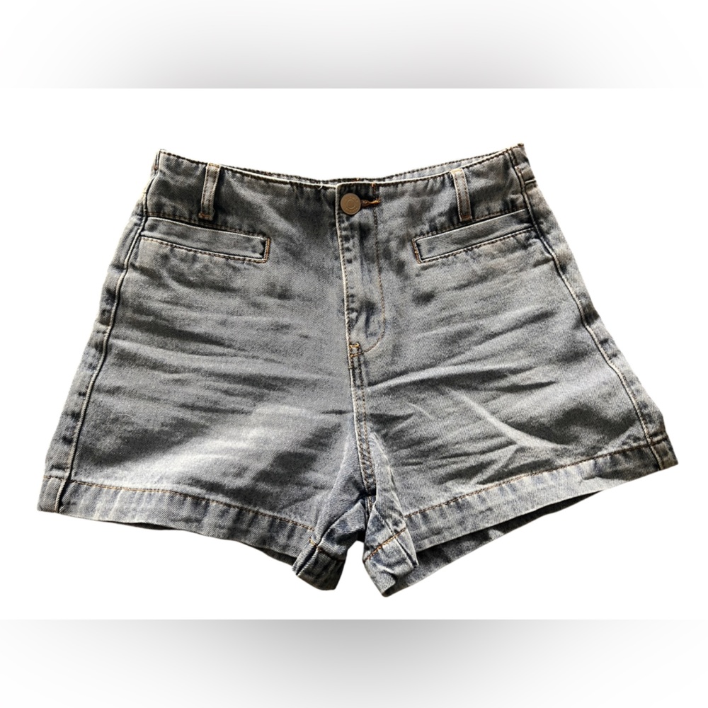 High-Rise Light Blue Denim Women’s Shorts